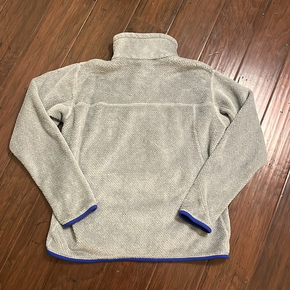 Patagonia Tailored Grey/Harvest Moon Blue Snap-T Fleece Pullover Size Large - Picture 6 of 8
